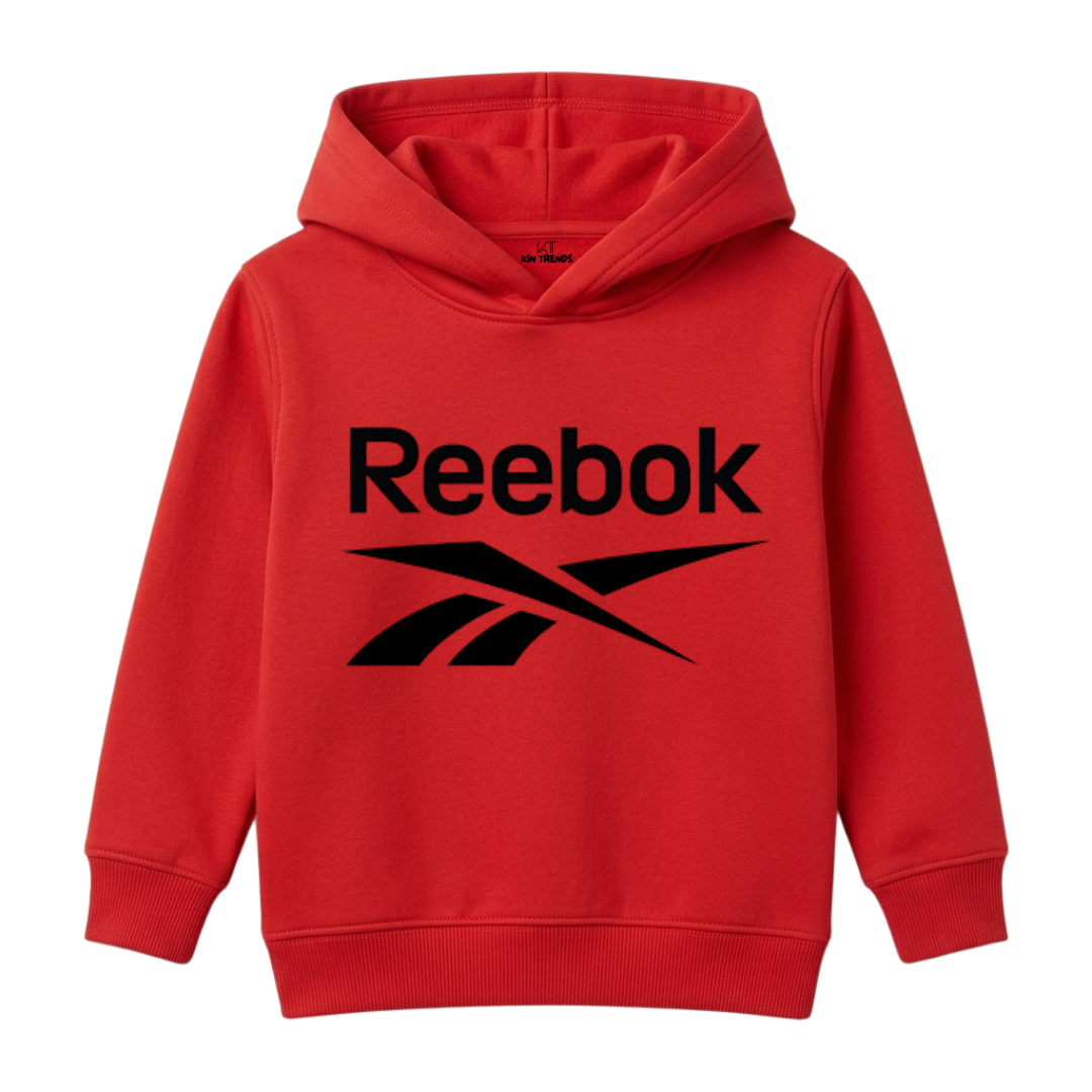 RBK Big Logo Typography Kids Winter Fleece Hoodie