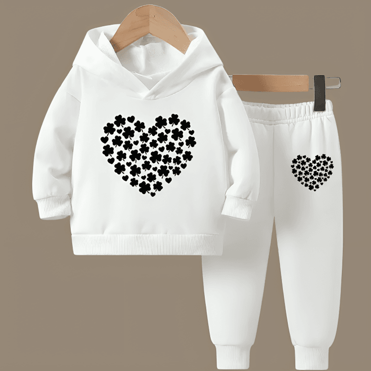 Beautiful Heart Fleece Hoodie Tracksuit - Kin Trends