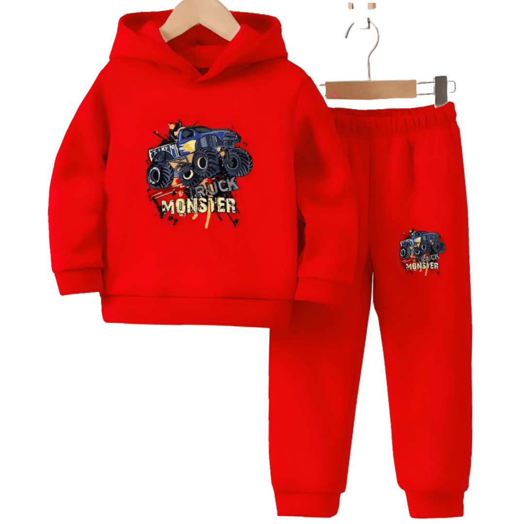 Monster Truck Hoodie Tracksuit - Kin Trends