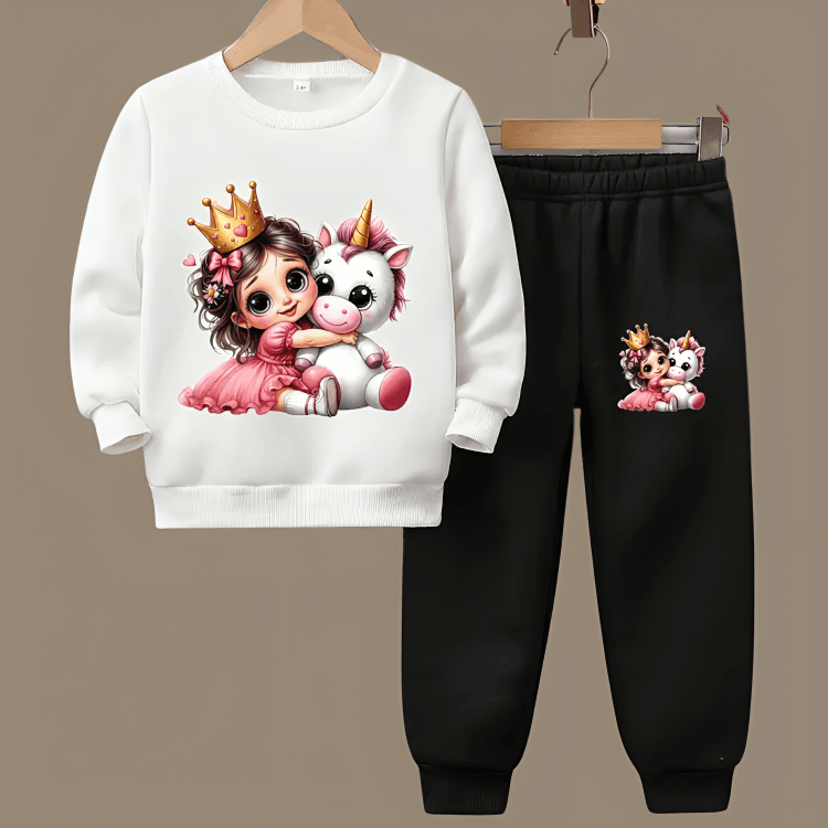 Princess & Unicorn Fleece Tracksuit - Kin Trends