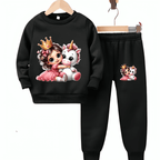 Princess & Unicorn Fleece Tracksuit - Kin Trends