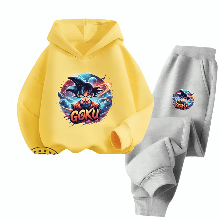 Goku Fleece Hoodie Tracksuit - Kin Trends