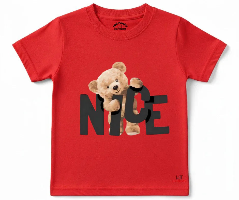 Nice Bear Tee | Kids T shirt | Mini Minors Kin Trends | Kintrends