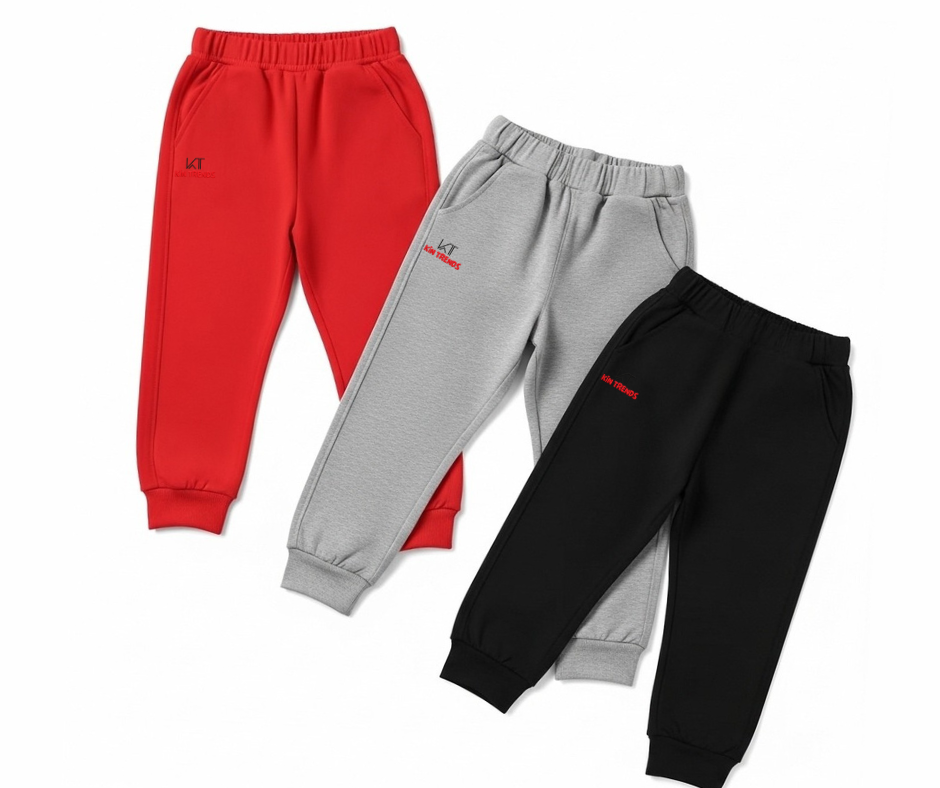 Pack of 3 kids summer trousers for boys and girls