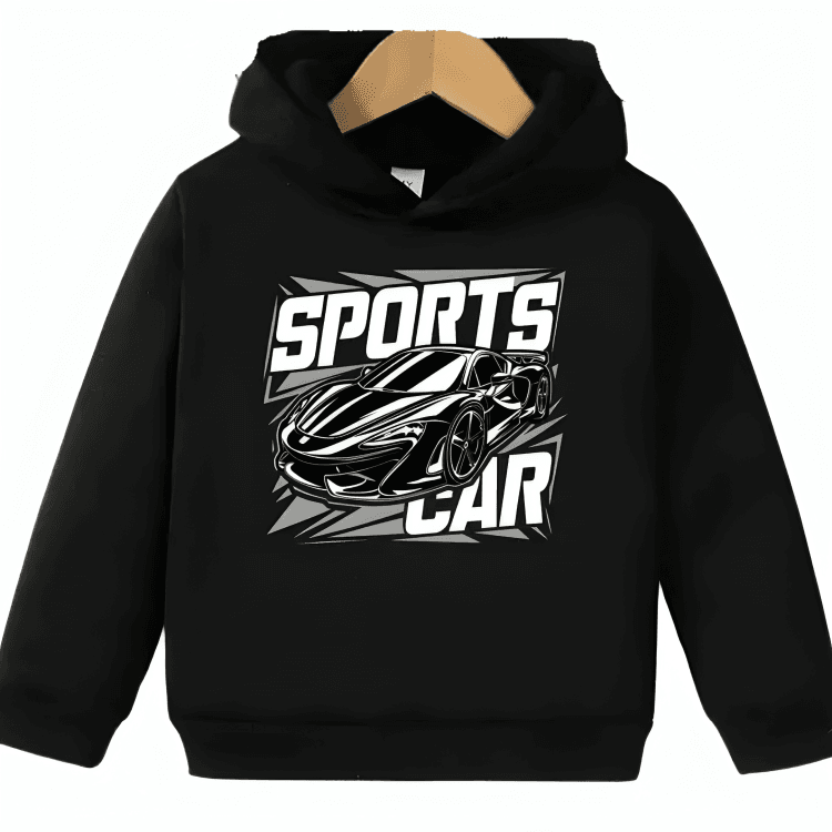 Sports Car Fleece Hoodie - Kin Trends