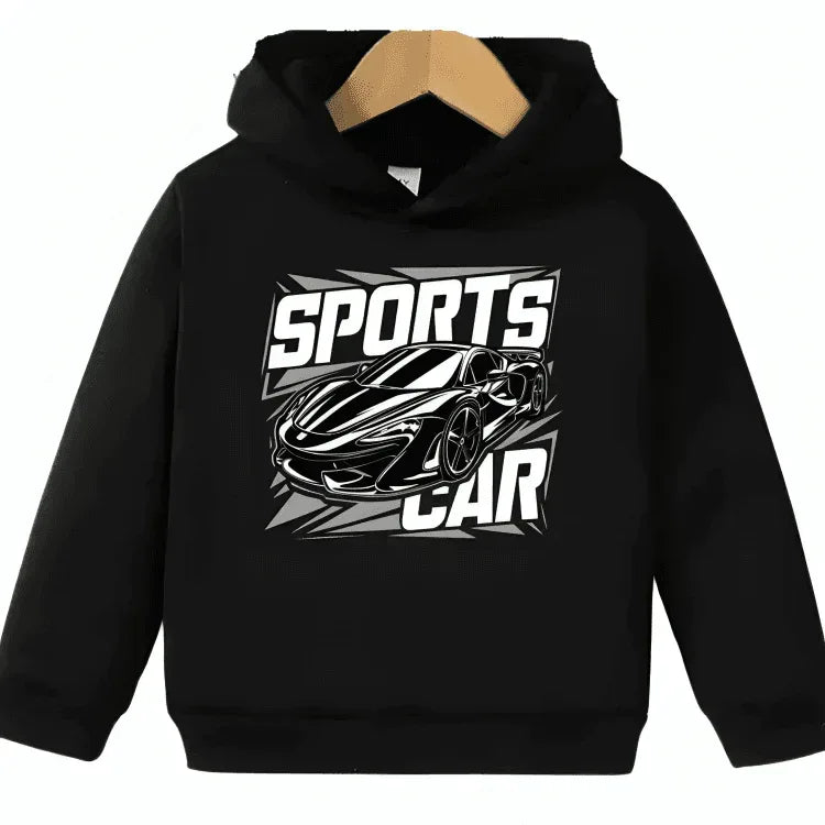 Sports Car Fleece Hoodie - Kin Trends
