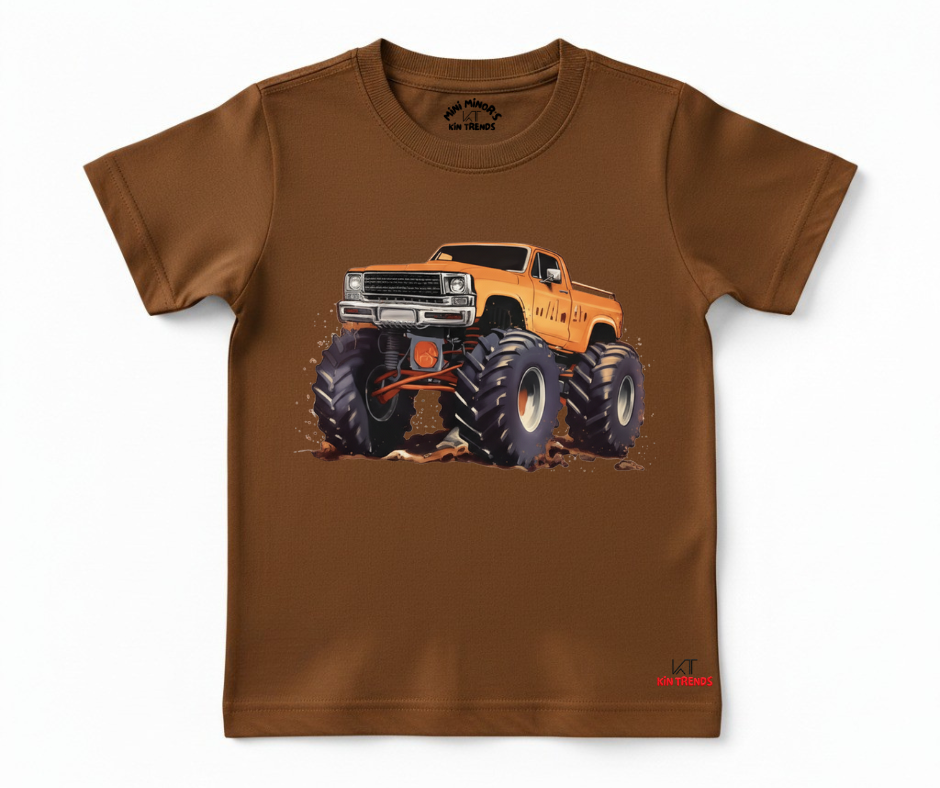 Yellow Monster Truck Tee | Mini Minors Kintrends