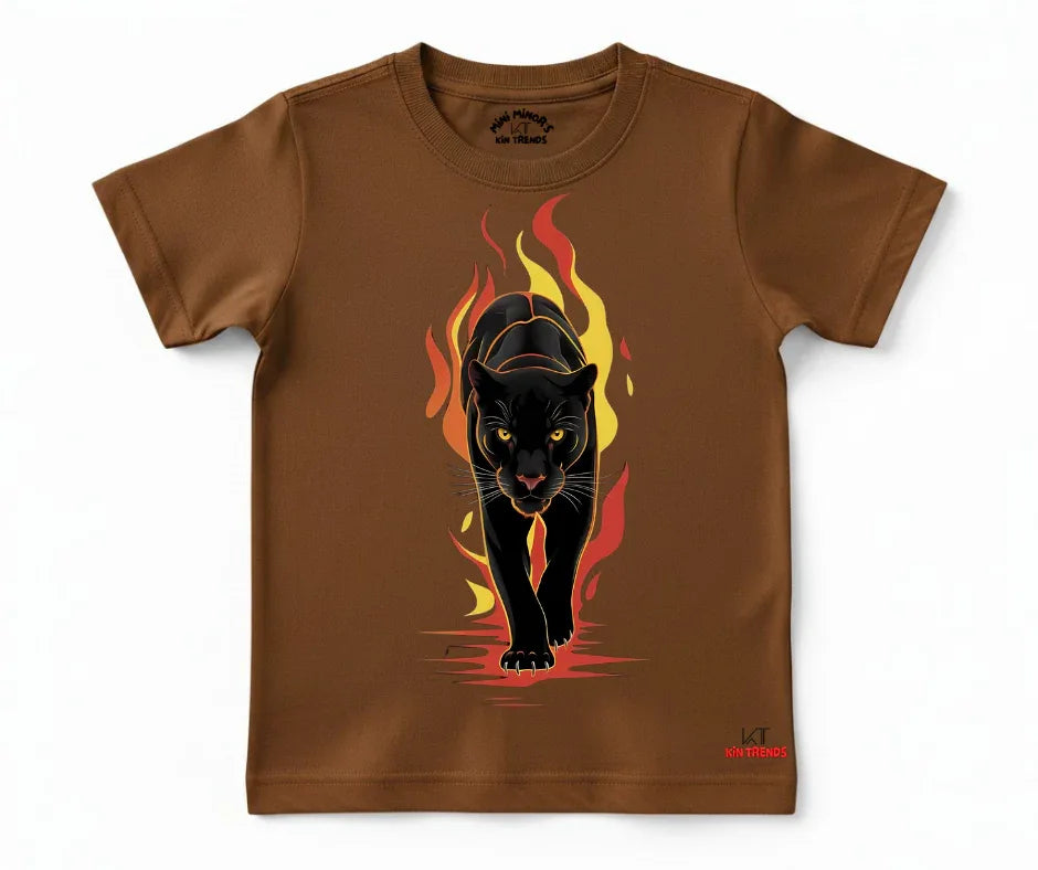Black Lion Tee | Kids T shirt | Mini Minors Kin Trends | Kintrends