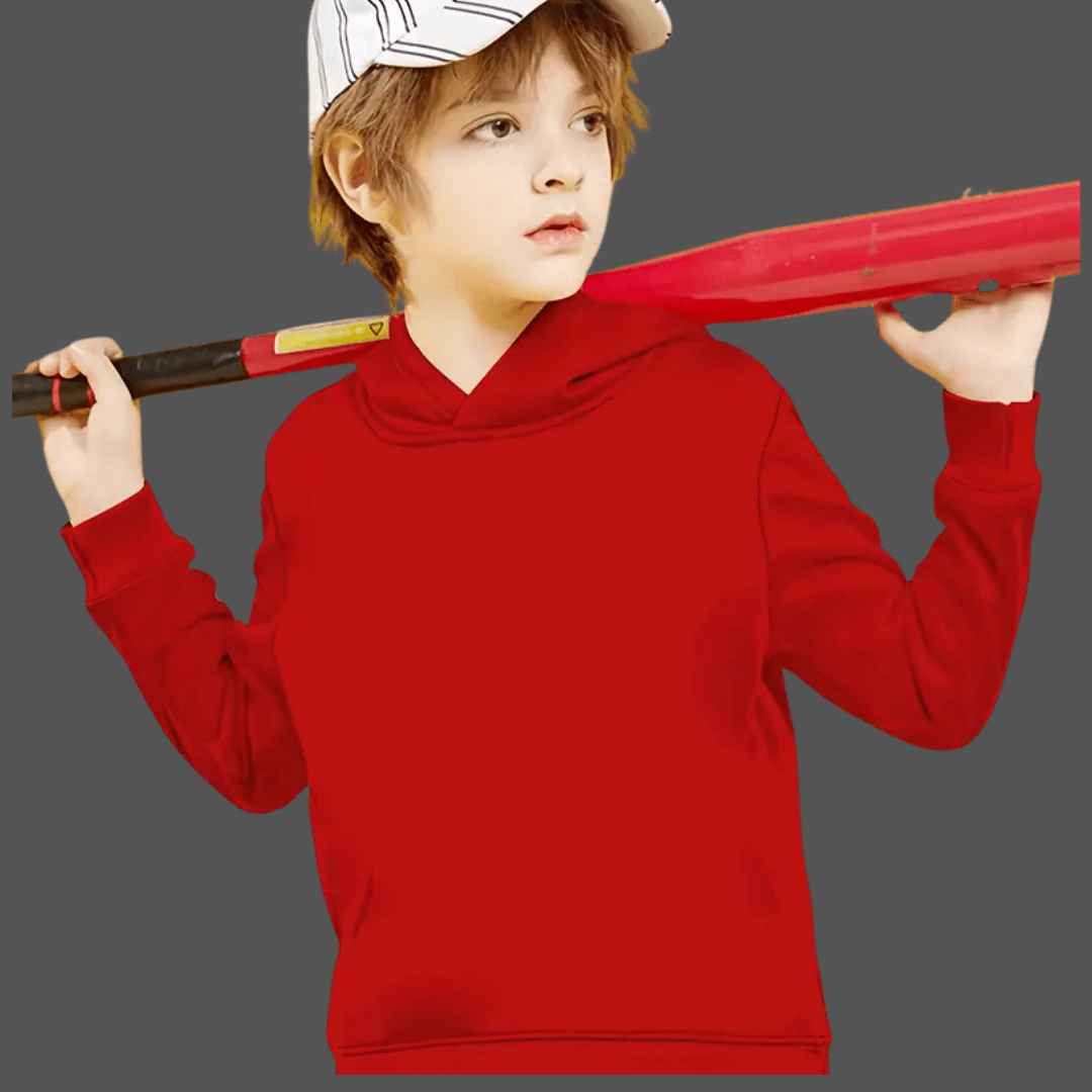 Plain Solid Color Warm Fleece Hoodie - Kin Trends