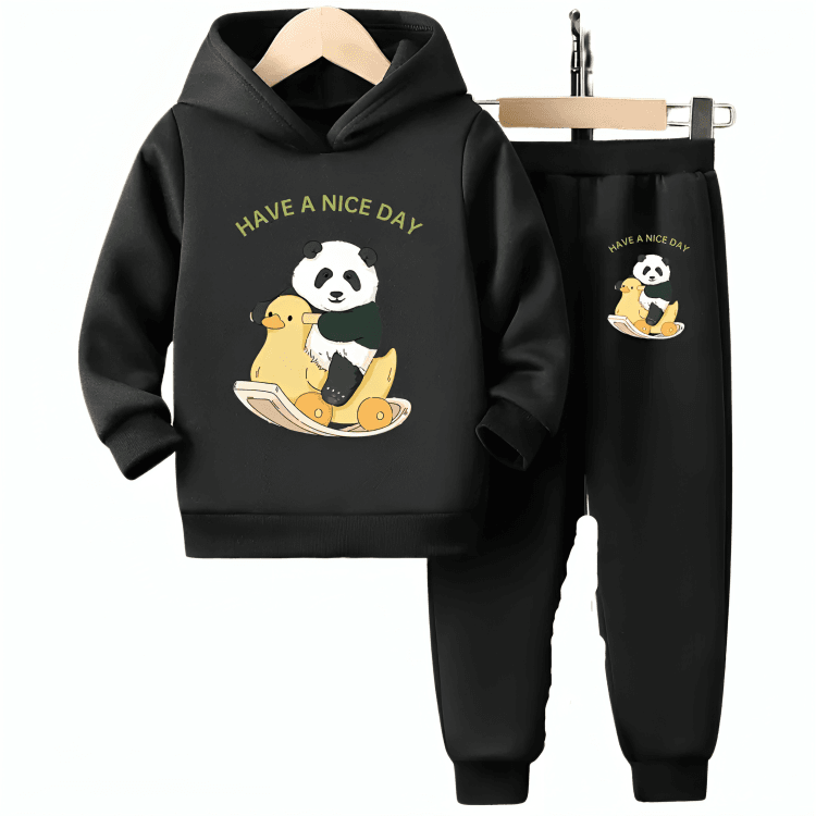 Panda Nice Day Hoodie Tracksuit - Kin Trends