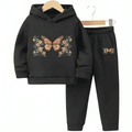 Butterfly Fleece Hoodie Tracksuit - Kin Trends
