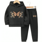 Butterfly Fleece Hoodie Tracksuit - Kin Trends