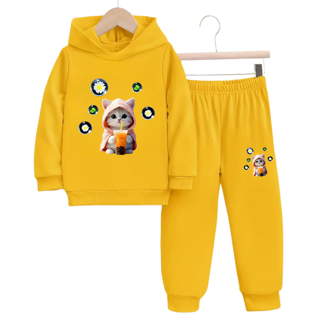Cutest Cat Fleece Hoodie Tracksuit