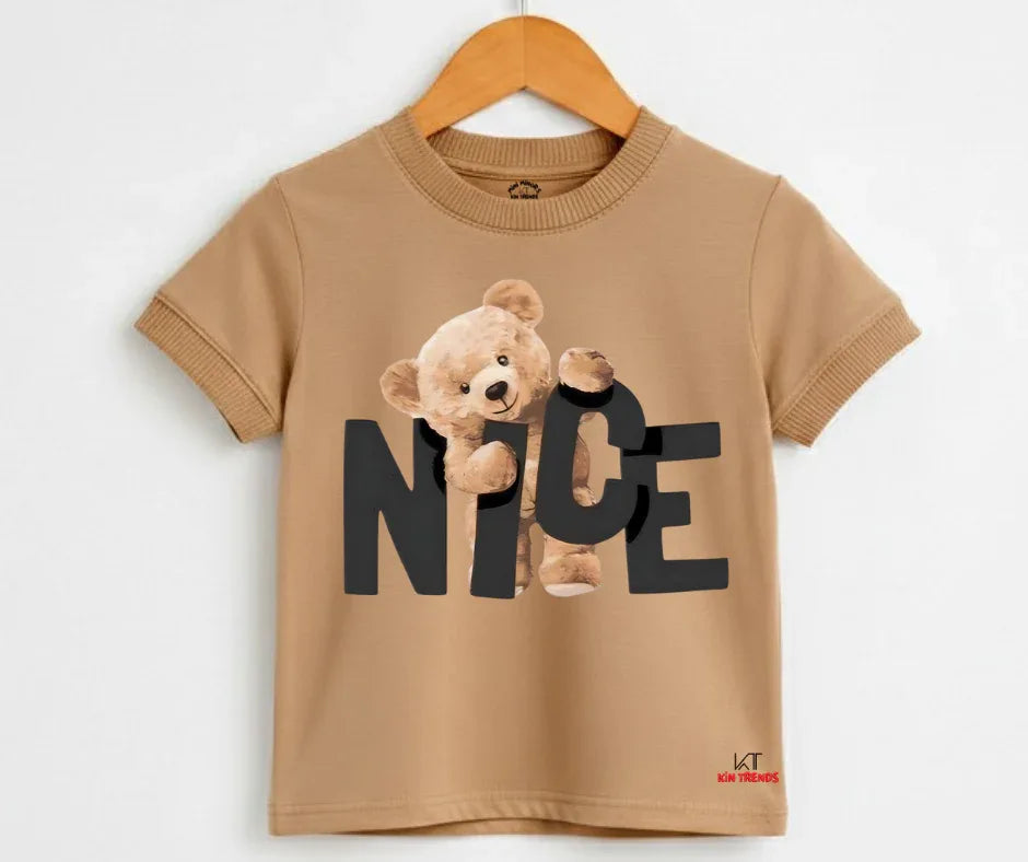 Nice Bear Tee | Kids T shirt | Mini Minors Kin Trends | Kintrends