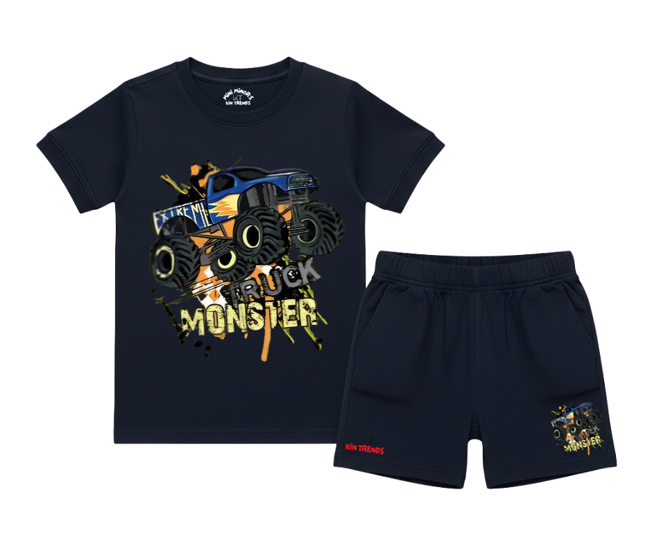 Monster Truck D1 Shorts Set