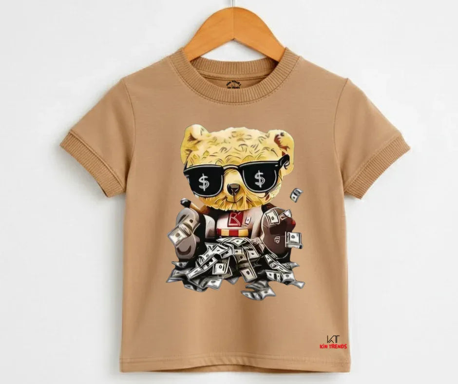 Rich Boy Slogan Short Sleeve Tee | Mini Minors Kintrends