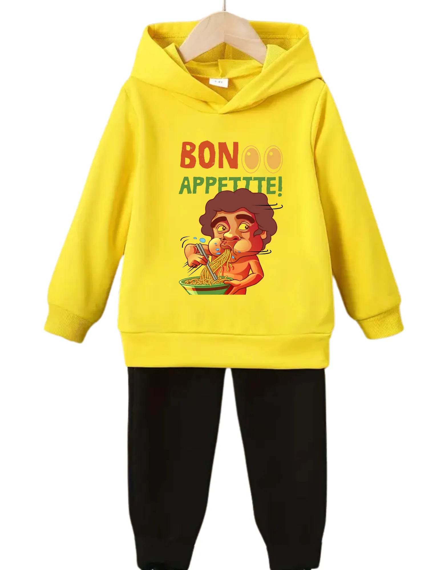 Bon Appetitte Fleece Hoodie Tracksuit - Kin Trends
