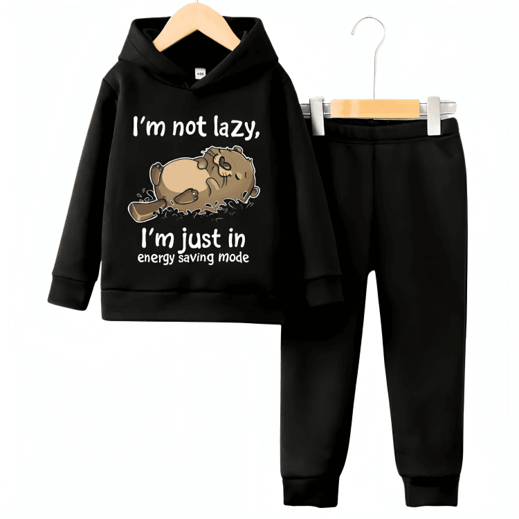 Energy Saving Mode Hoodie Tracksuit - Kin Trends