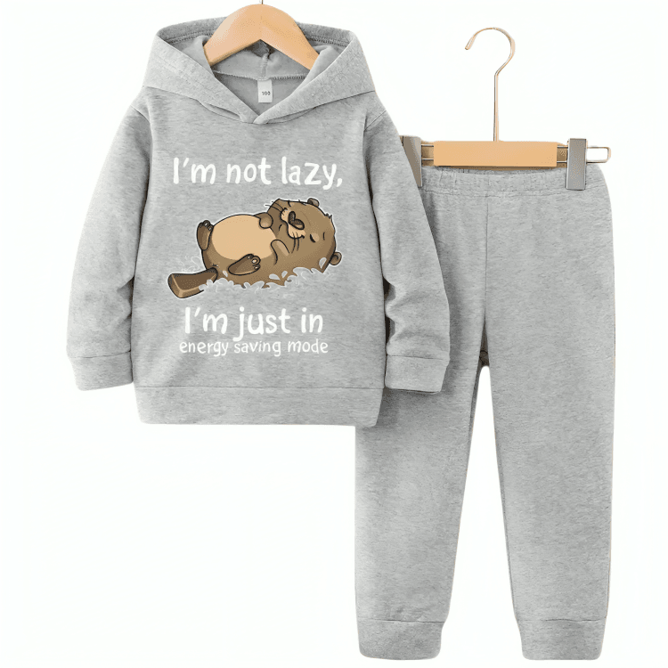 Energy Saving Mode Hoodie Tracksuit - Kin Trends