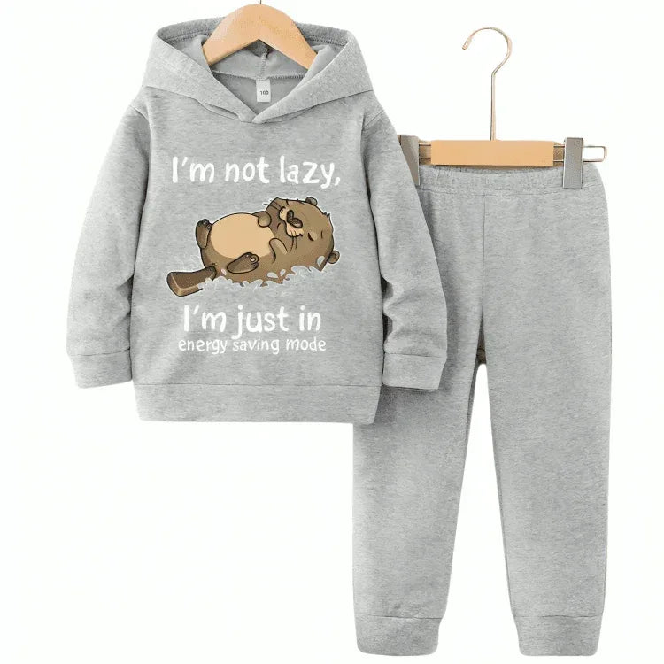 Energy Saving Mode Hoodie Tracksuit - Kin Trends