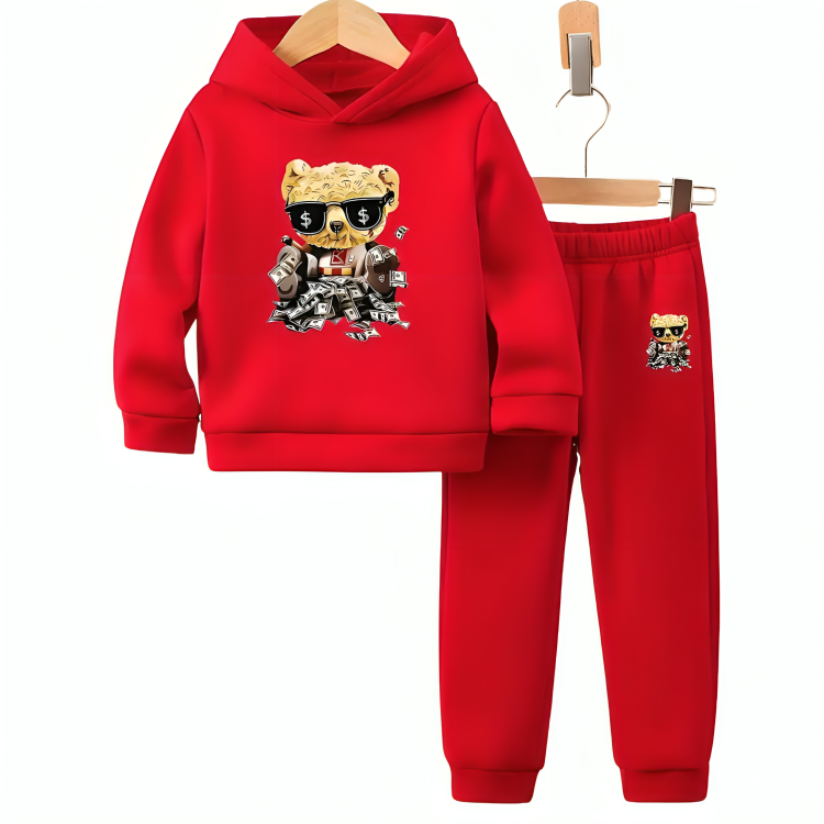 Rich Bear Hoodie Tracksuit - Kin Trends
