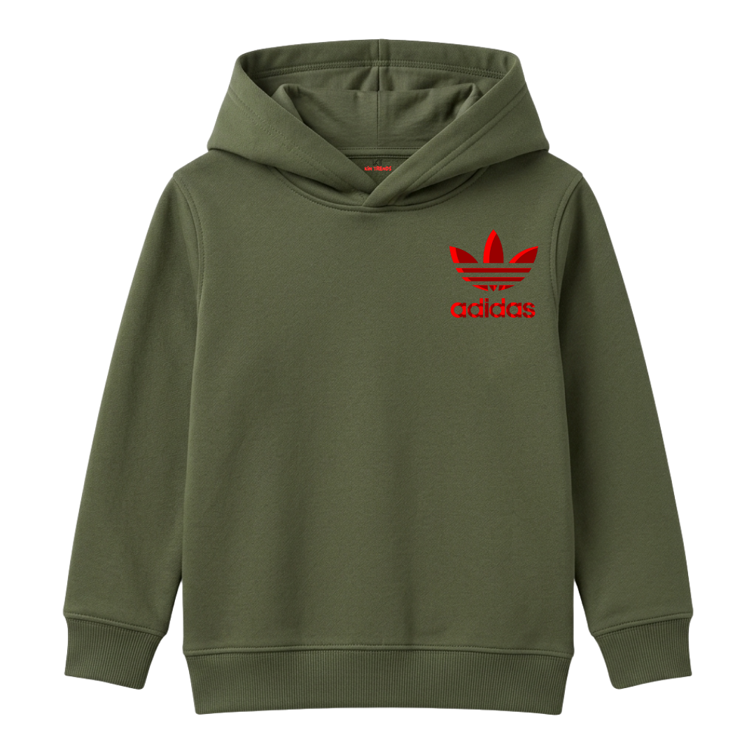 ADDi D8 Olive Green Sportswear Athletic Warm Pullover Hoodie