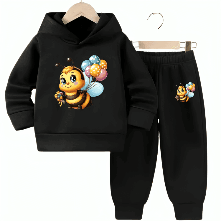 Bee Beauty Fleece Hoodie Tracksuit - Kin Trends