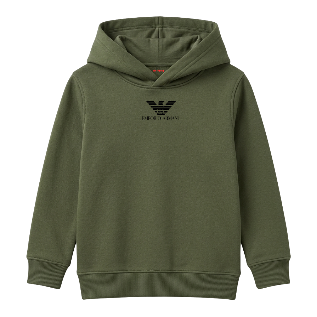 Empo Eagle Classic Heritage Logo Kids Winter Fleece Hoodie