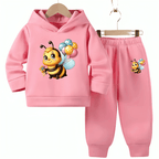 Bee Beauty Fleece Hoodie Tracksuit - Kin Trends