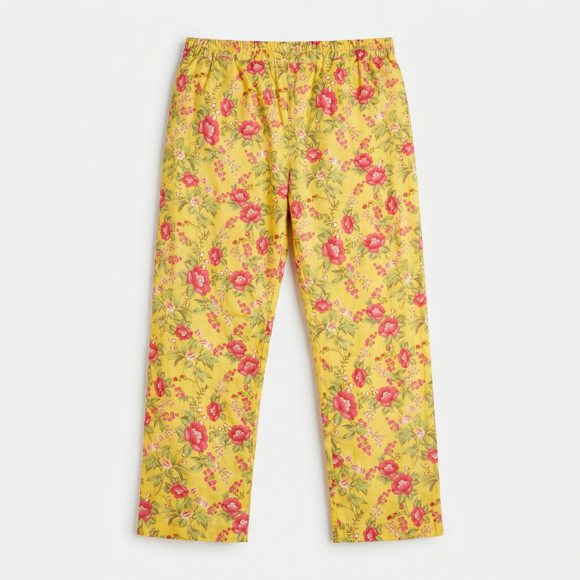 Yellow Flora – 2 Piece Premium Lawn Kurta Trouser for Girls