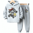 Moto Custom Fleece Hoodie Tracksuit - Kin Trends