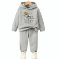 Flying Spaceman Fleece Hoodie Tracksuit - Kin Trends
