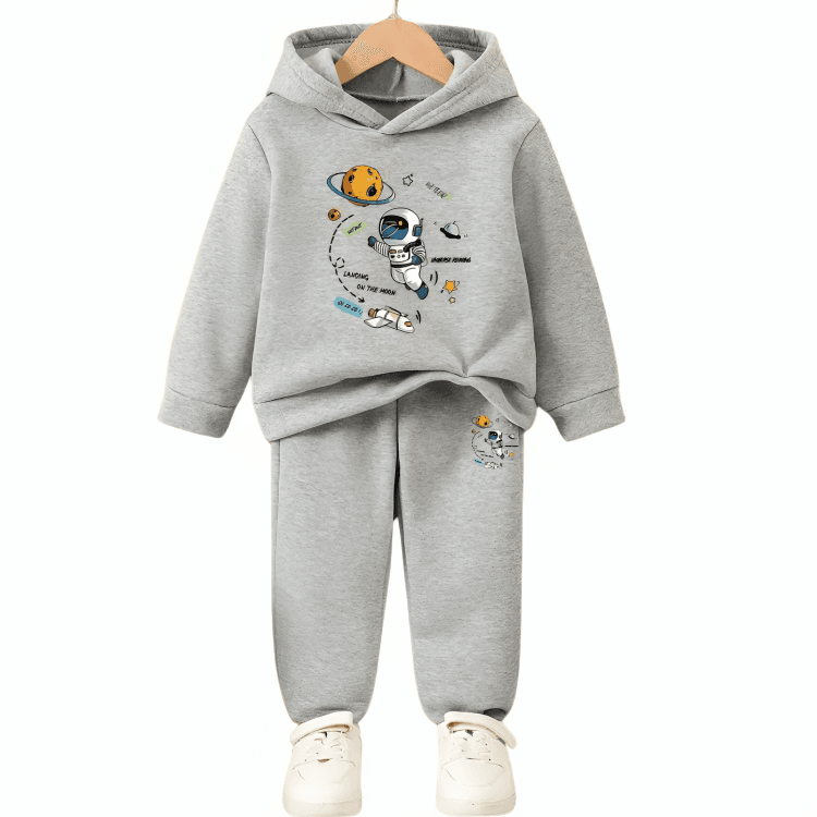 Flying Spaceman Fleece Hoodie Tracksuit - Kin Trends
