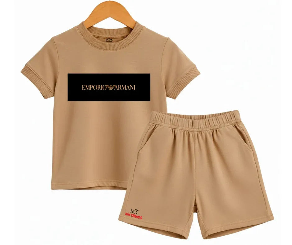 Empo Armni D1 Shorts Set | Kids T shirt and shorts | Mini Minors Kin Trends | Kintrends