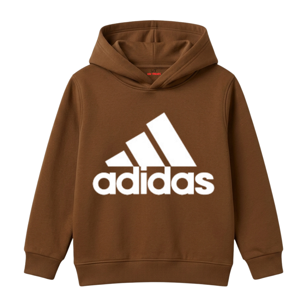 Addi Classic Badge of Sport Big Logo Kids Winter Fleece Hoodie