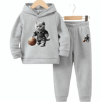 Basketball Cat Hoodie Tracksuit - Kin Trends