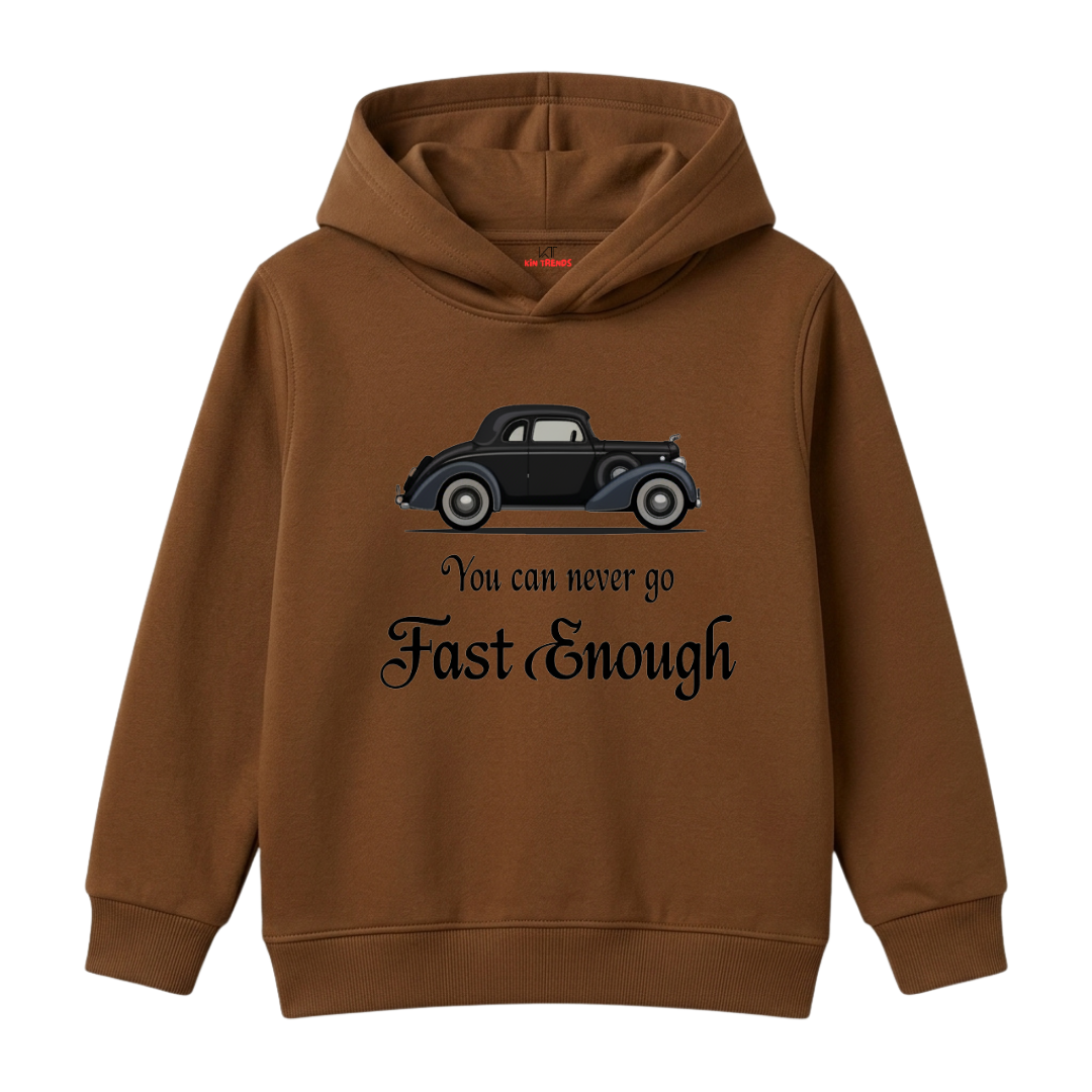 You Can Never Go Fast Enough Vintage Coupe Kids Winter Fleece Hoodie
