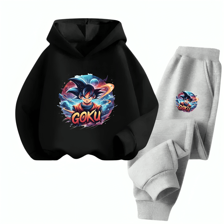 Goku Fleece Hoodie Tracksuit - Kin Trends