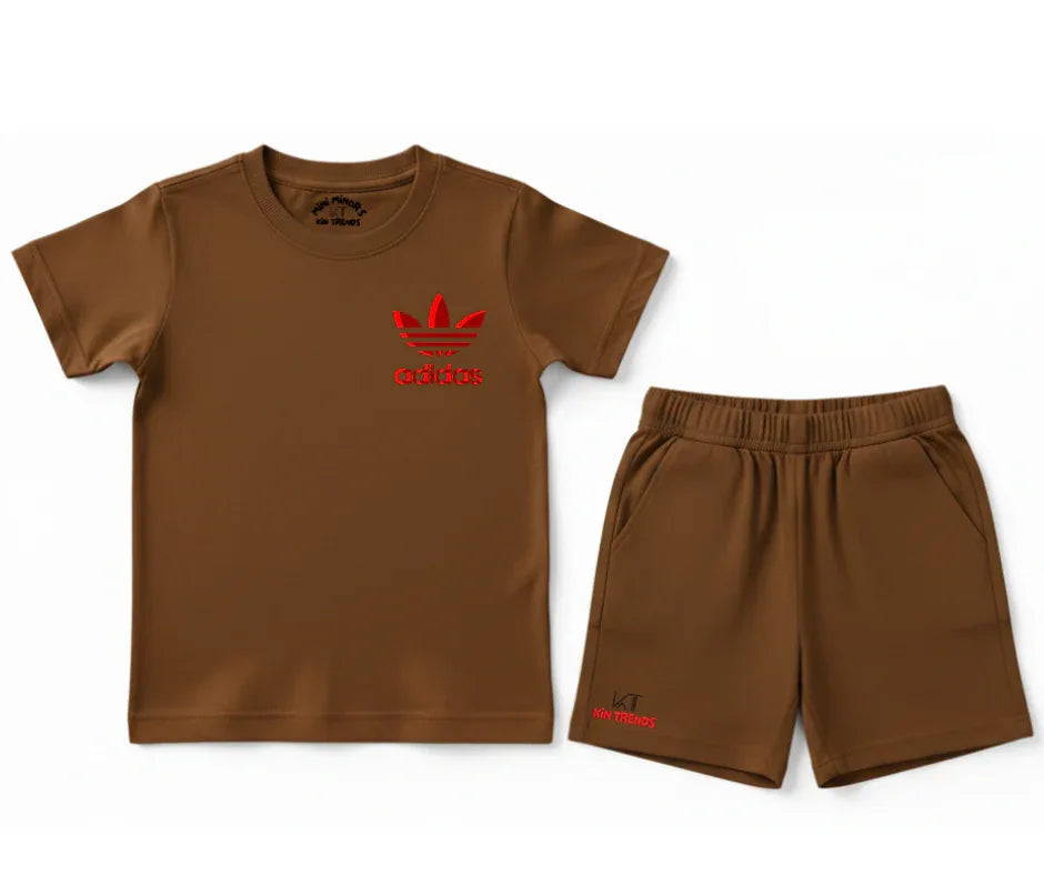 Addi D1 Shorts Set | Kids T shirt and shorts | Mini Minors Kin Trends | Kintrends