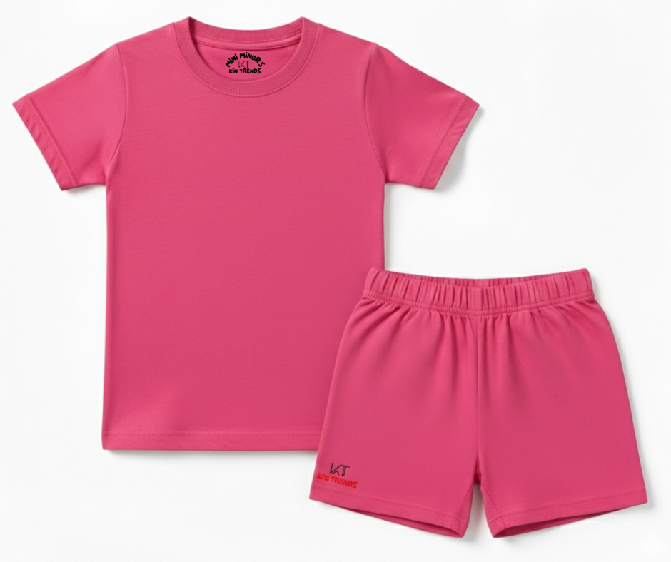 Plain color Shorts Set for boys and girls