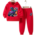 Dino Monster Ride Hoodie Tracksuit