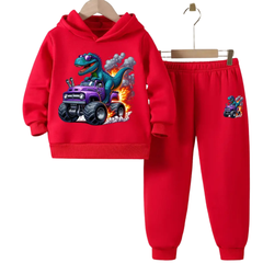 Dino Monster Ride Hoodie Tracksuit