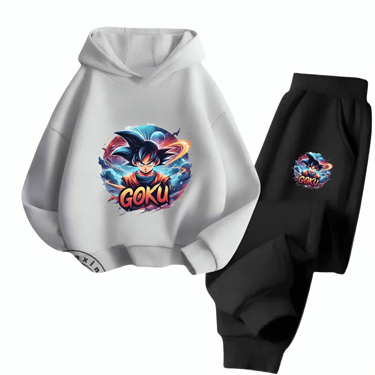 Goku Fleece Hoodie Tracksuit - Kin Trends