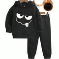 Tired Smiley Hoodie Tracksuit - Kin Trends