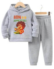 Bon Appetitte Fleece Hoodie Tracksuit - Kin Trends
