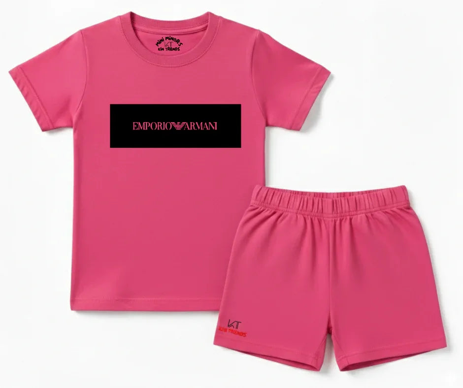 Empo Armni D1 Shorts Set | Kids T shirt and shorts | Mini Minors Kin Trends | Kintrends