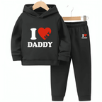 I Love Daddy Hoodie Tracksuit - Kin Trends