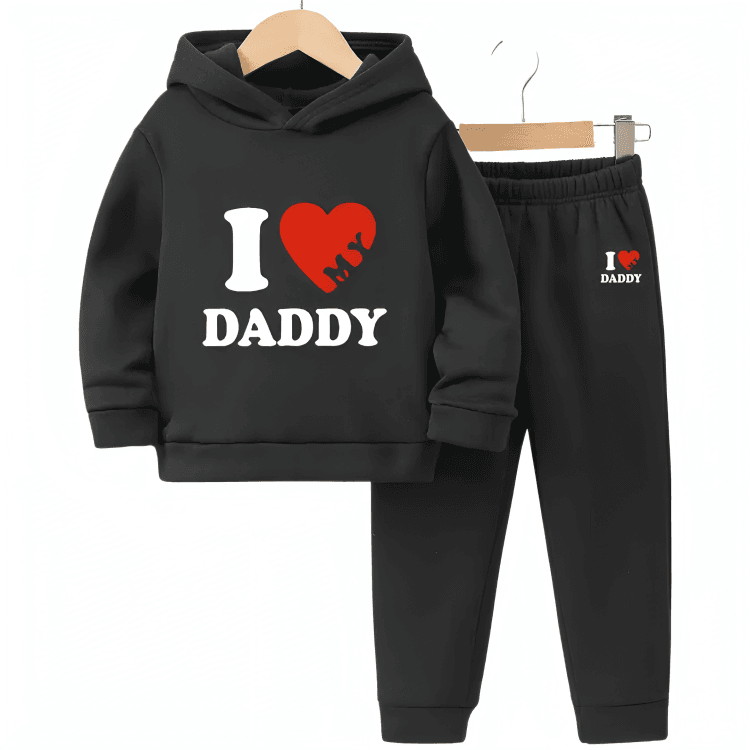 I Love Daddy Hoodie Tracksuit - Kin Trends