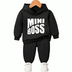 Mini Boss Fleece Hoodie Tracksuit - Kin Trends