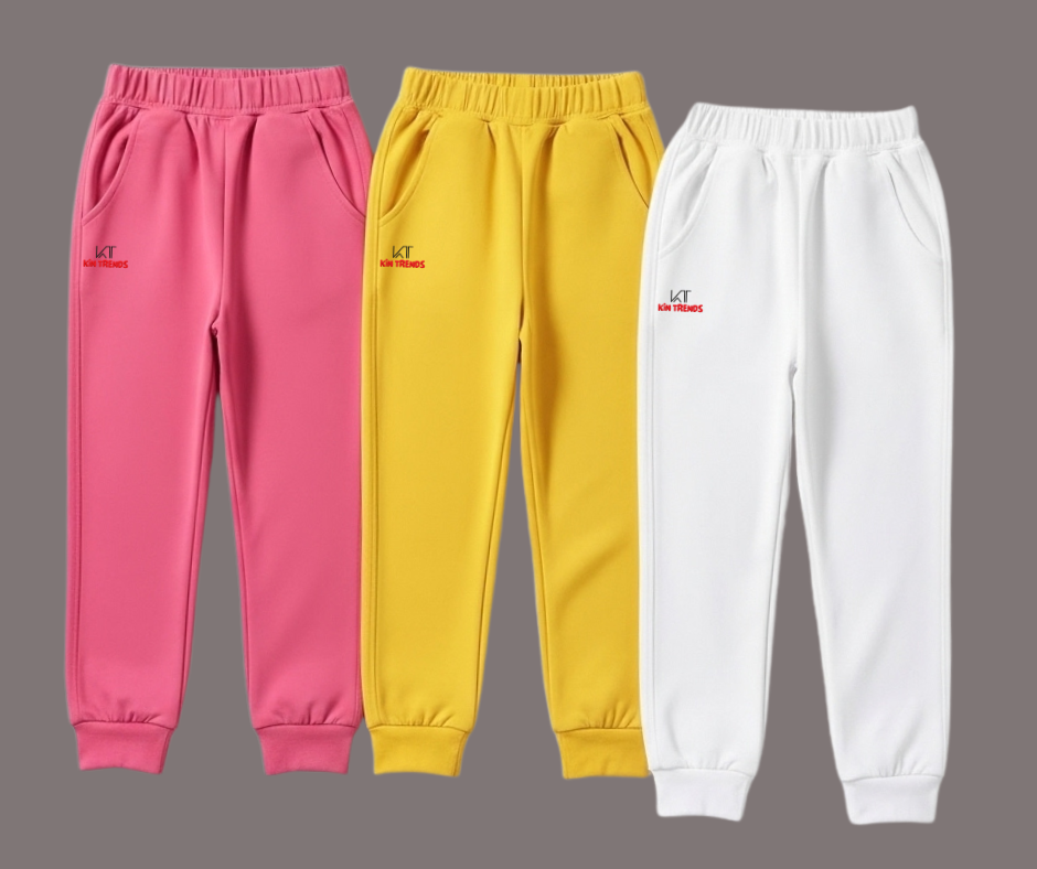 Pack of 3 kids summer trousers for boys and girls